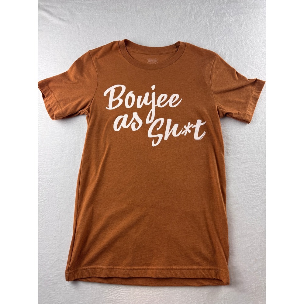 Orange Boujee As Sh*t Baby Tee Women's Graphic Crop Top Y2K Casual Tee